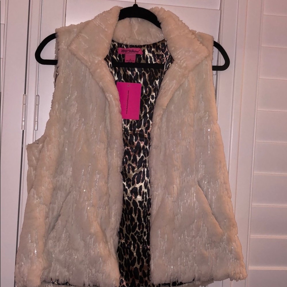 Betsy Johnson Faux Fur Vest